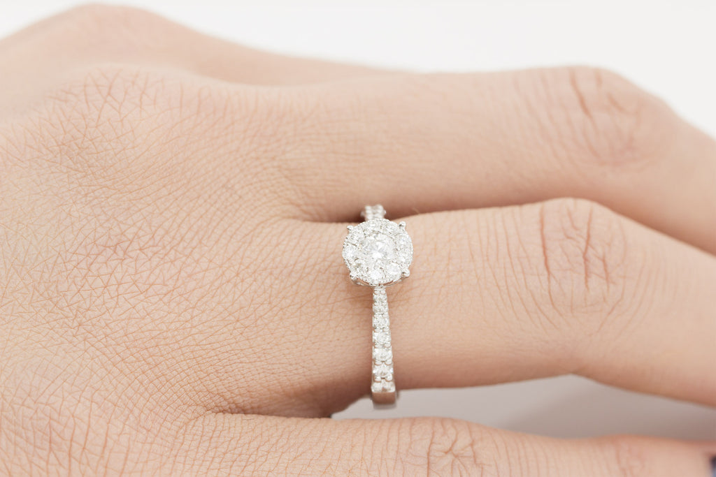 Illision Set Diamond 18K White Gold Ring - OUT OF STOCK