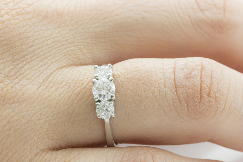 Diamond Trilogy 18K White Gold Ring - OUT OF STOCK