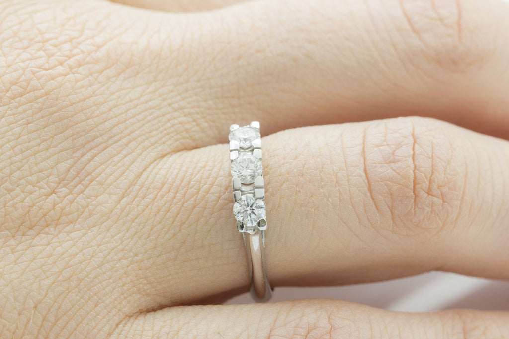 Diamond Trilogy 18K White Gold Ring - OUT OF STOCK
