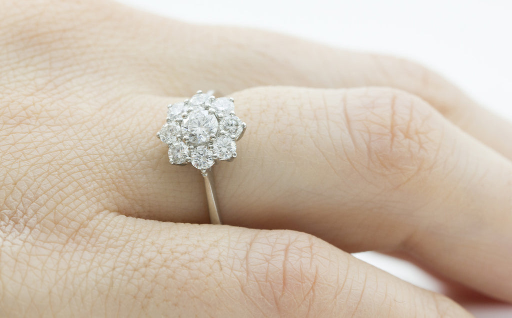 Diamond Cluster Ring, Set in Platinum