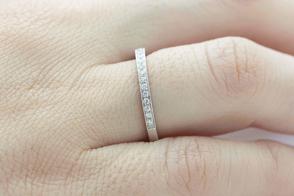 Half Eternity Diamond 18K White Gold Ring - OUT OF STOCK