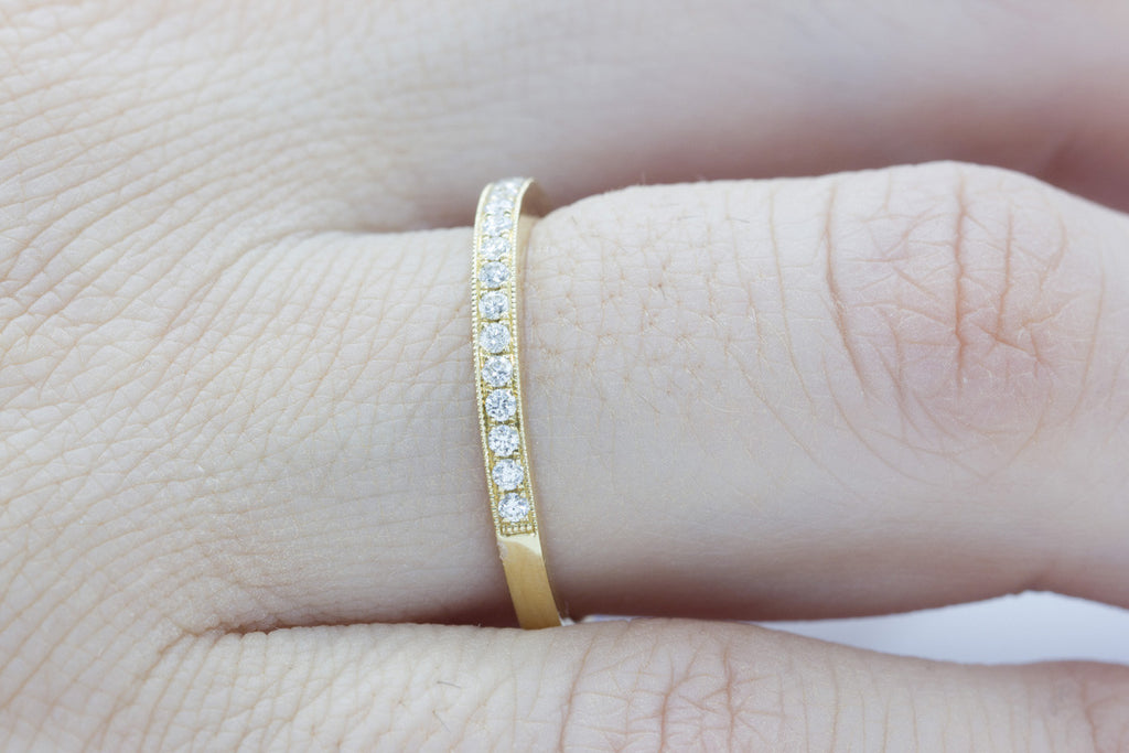 Half Eternity Diamond 18K Yellow Gold Ring - OUT OF STOCK