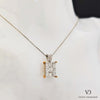 18k Baguette Cut Diamond Pendant