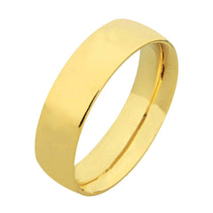 18K Near Flat Plain Wedding Ring