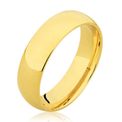 14K Slightly D Shape Plain Wedding Ring