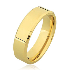 Flat Bevelled Edge Plain Palladium Wedding Ring