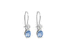 Blue Topaz and Diamond 18K White Gold Earrings