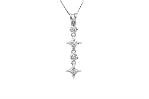 Diamond Fancy 18K White Gold Pendant