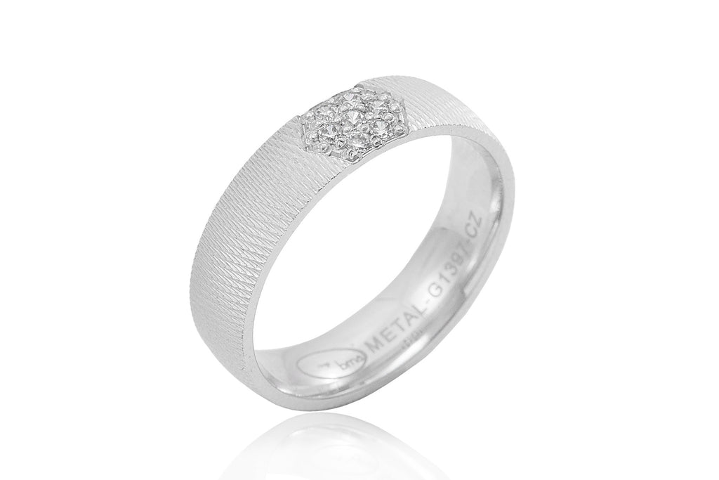 14K Milled Diamond 5mm Wedding Ring