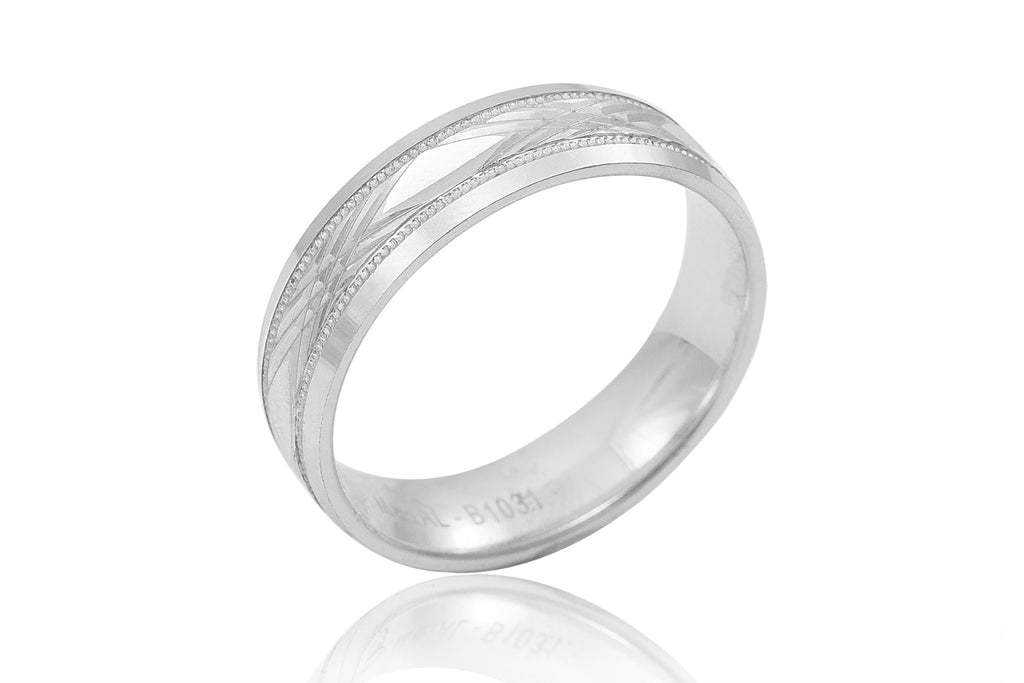 14K Machine Made Motif 6mm Wedding Ring