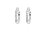 Diamond 18K White Gold Hoop Earrings