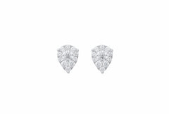 Pear Shaped Diamond 18K White Gold Earring - OUT OF STOCK
