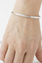 Princess Cut Diamond White Gold Bangle