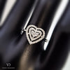 18k White Gold Diamond Heart Shape Ring