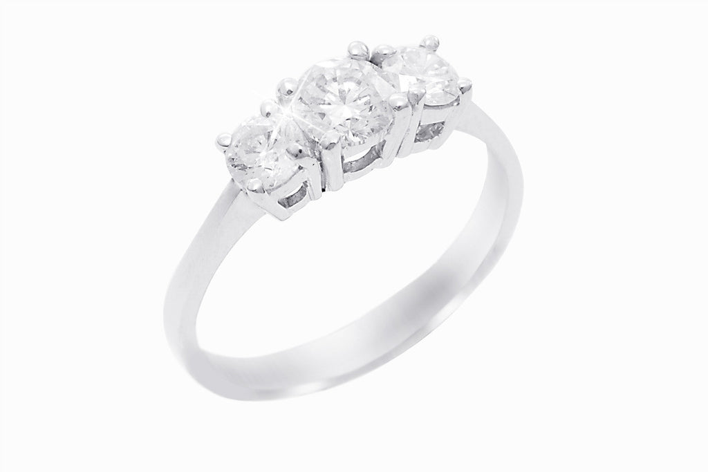 Diamond Trilogy 18K White Gold Ring - OUT OF STOCK