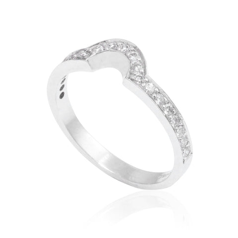 Diamond Shaped 18K White Gold Ring