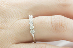 Five Stone Diamond 18K White Gold Ring