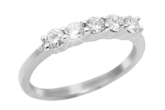 Five Stone Diamond 18K White Gold Ring