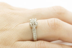 Diamond 18K White Gold Engagement Ring