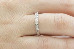 Seven Stone Diamond 18K White Gold Ring
