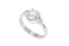 Diamond 18K White Gold Engagement Ring