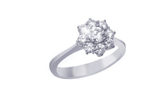 Diamond Cluster Ring, Set in Platinum