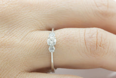 Trilogy Diamond Ring, Set in Platinum - OUT OF STOCK