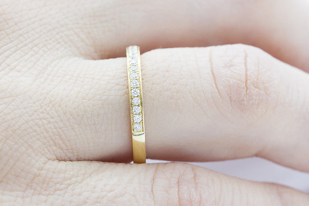 Half Eternity Diamond 18K Yellow Gold Ring - OUT OF STOCK