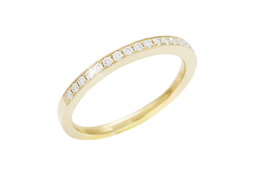 Half Eternity Diamond 18K Yellow Gold Ring - OUT OF STOCK