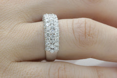Five Strand Diamond 18K White Gold Ring