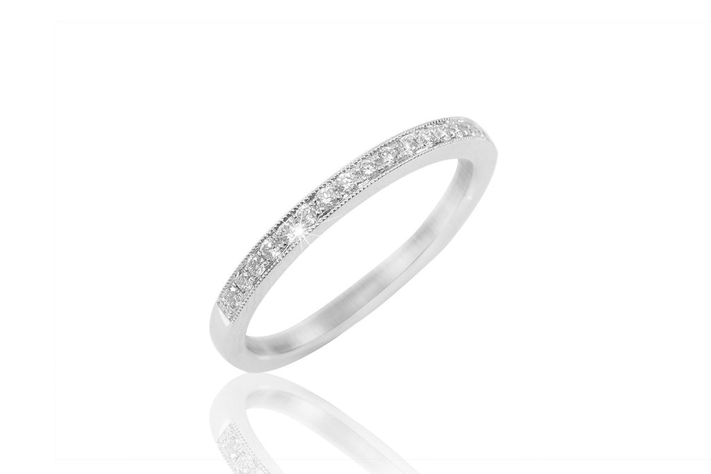 Half Eternity Diamond 18K White Gold Ring - OUT OF STOCK
