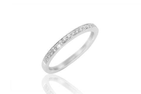 Half Eternity Diamond 18K White Gold Ring - OUT OF STOCK