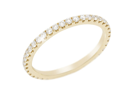Full Eternity Channel Setting Diamond 18K Yellow Gold Ring