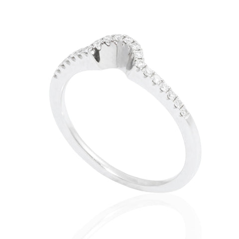 Diamond Shaped 18K White Gold Ring
