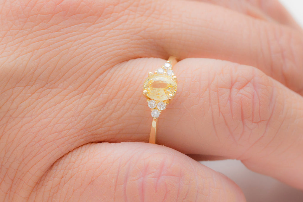 Yellow Sapphire and Diamond 18K Yellow Gold Ring - OUT OF STOCK