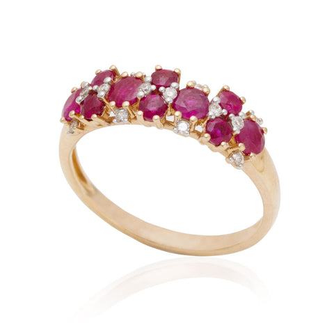 Ruby and Diamond Dress Ring 18K Rose Gold OUT OF STOCK