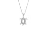 Diamond Turtle 18K White Gold Pendant