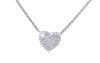 Heart Shaped Diamond 18K White Gold Necklace