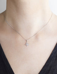 Butterfly Diamond 18K White Gold Pendant