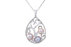 3D Pearl and Diamond 18K White Gold Pendant