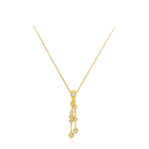 Bubble Diamond 18K Yellow Gold Pendant