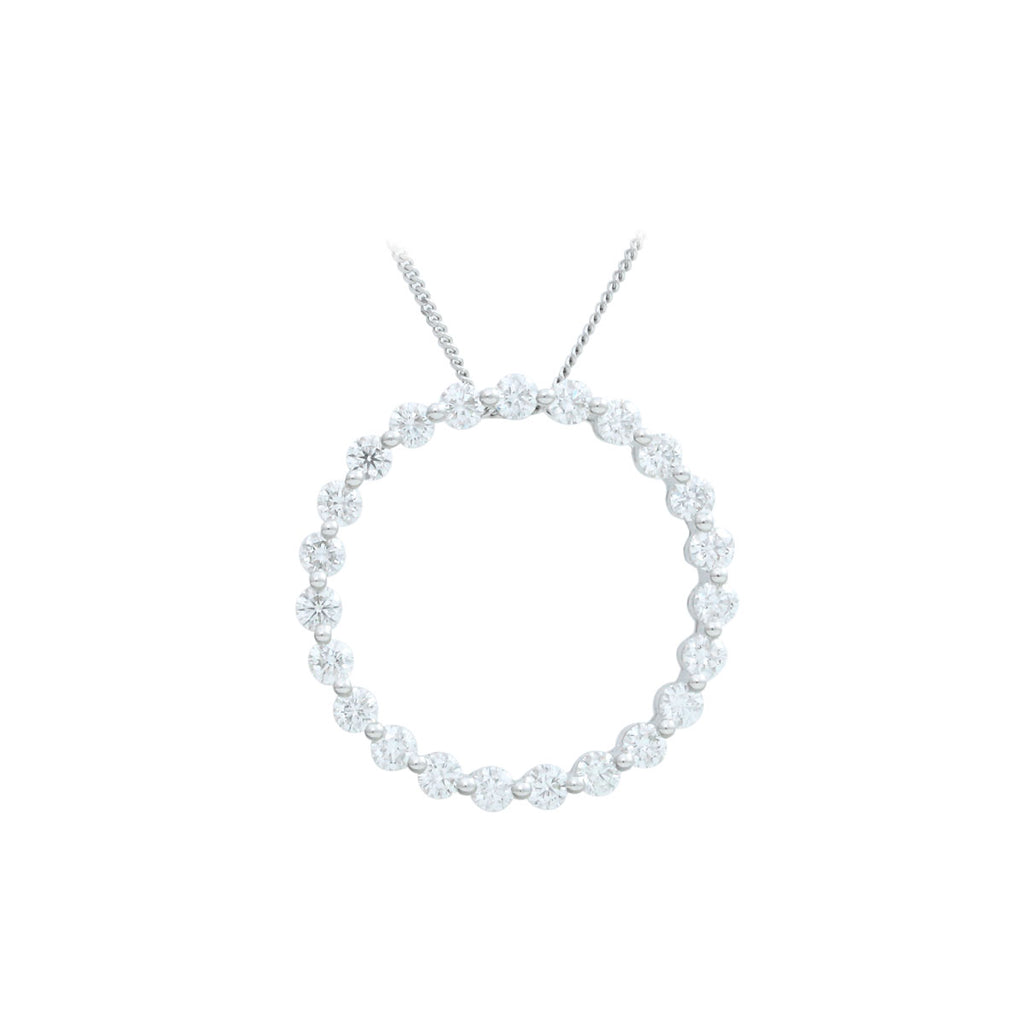 Circle of Life White Gold 18K Diamond Necklace