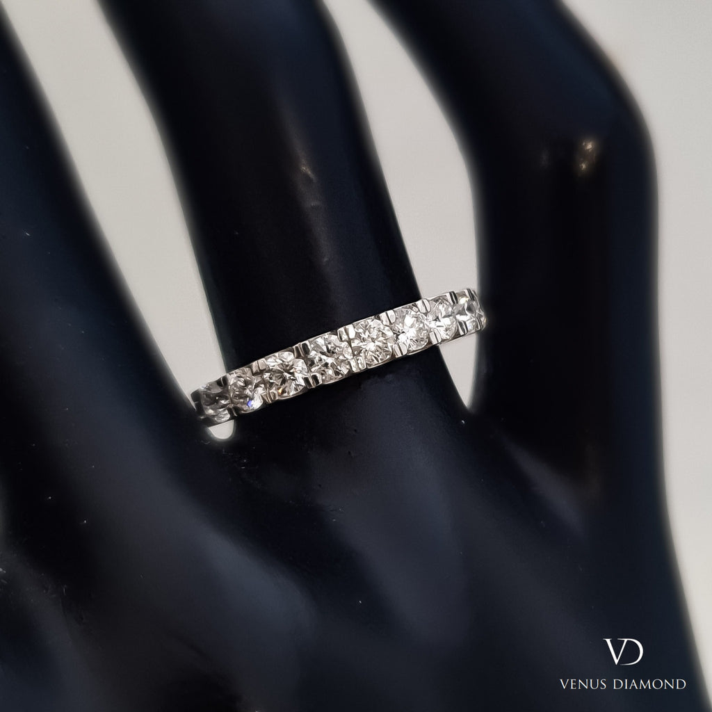 18k Diamond White Gold Half Eternity