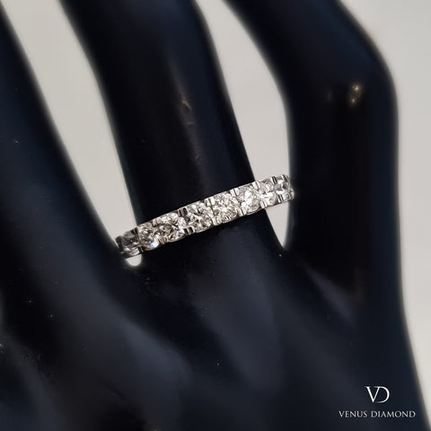 18k Diamond White Gold Half Eternity
