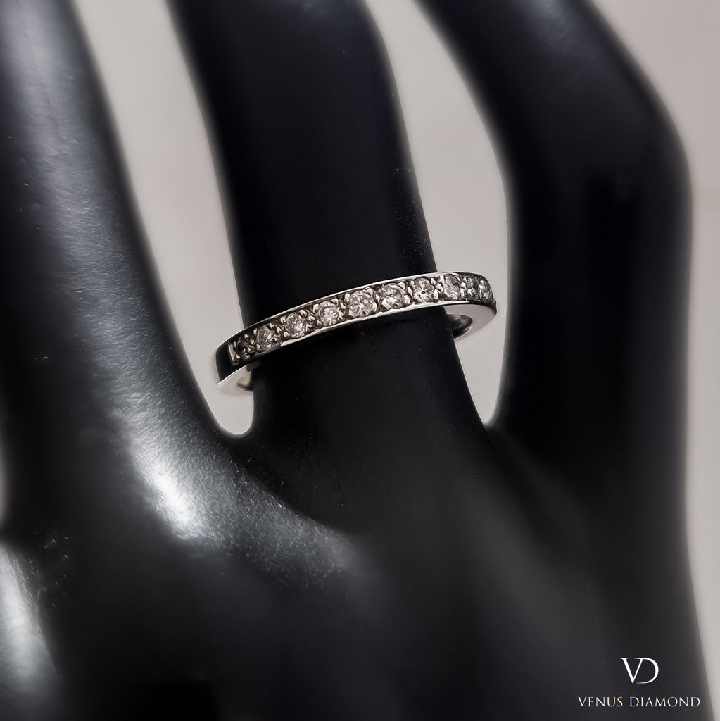 18k White Gold Diamond Half Eternity