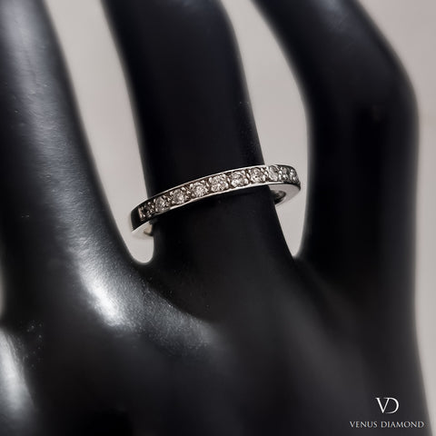 18k White Gold Diamond Half Eternity