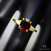 18k Yellow Gold 'Pigeon Blood' Ruby & Diamond Ring