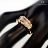 18k Yellow Gold Multi-Cut Half Eternity Ring