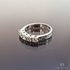 18k White Gold Five Stone Diamond Eternity Ring