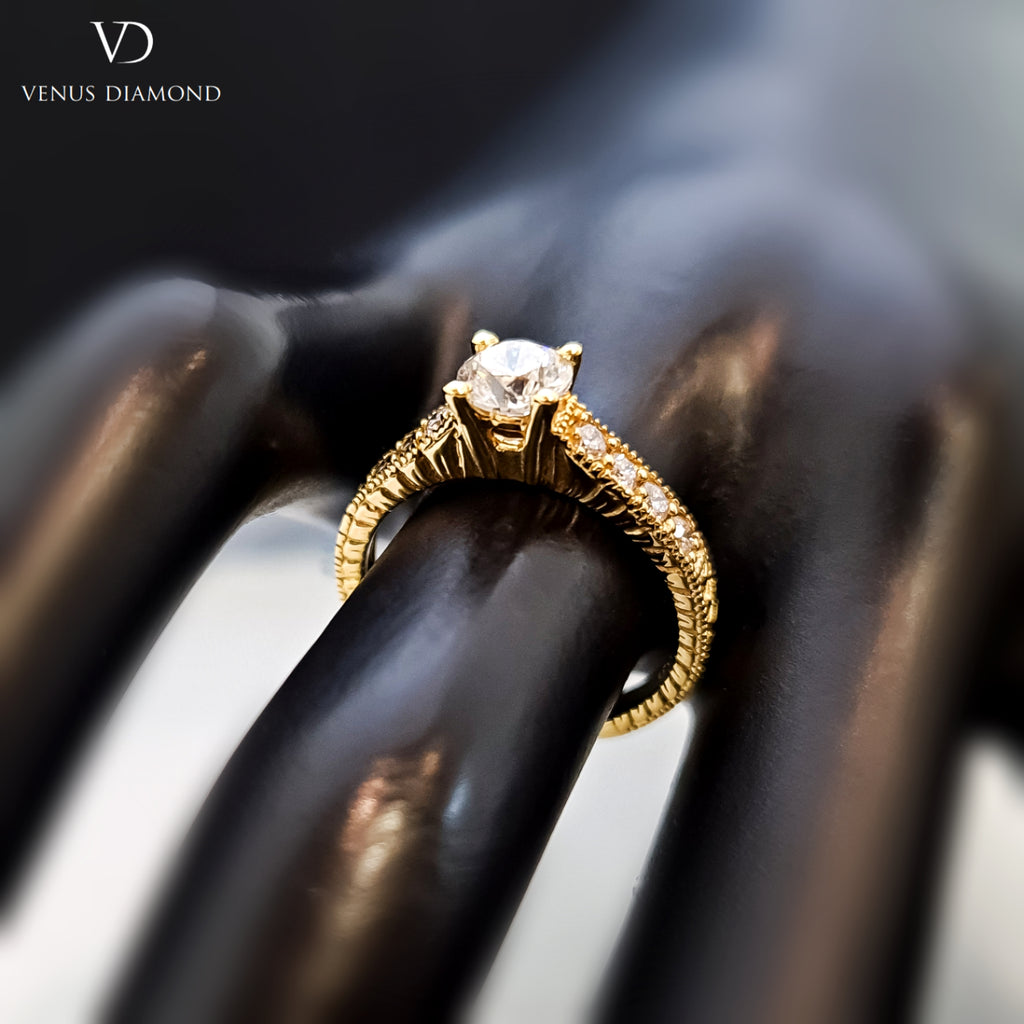 18k Yellow Gold Engagement Ring